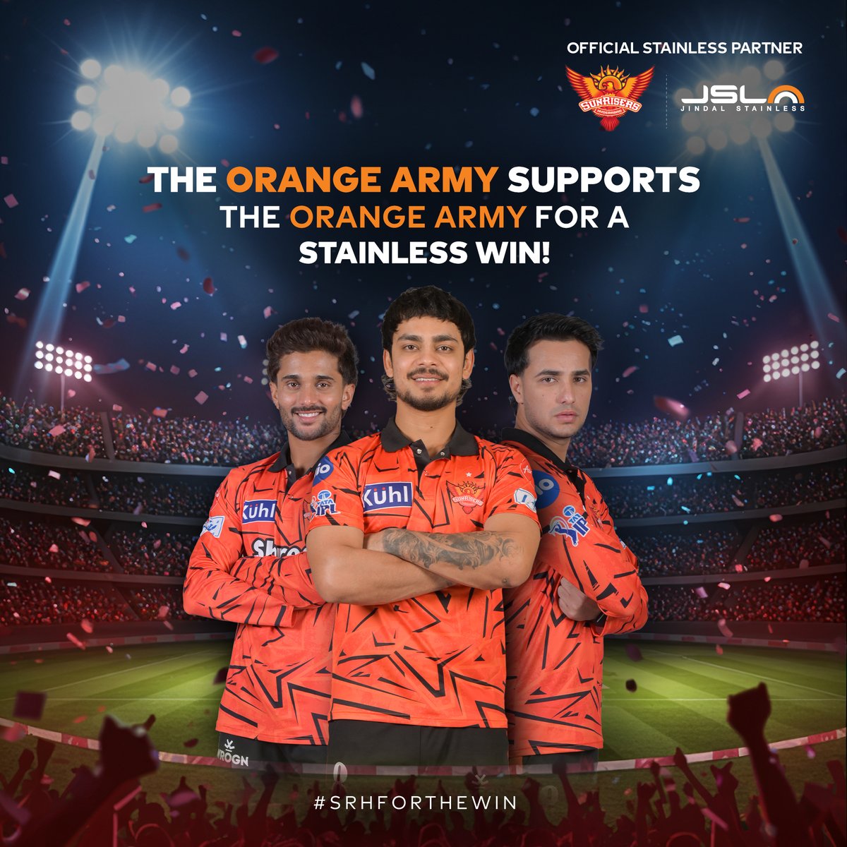 Jindal_Official's tweet image. Backing the Orange Army for a win that shines strong.🧡

@SunRisers 

#JindalStainless #JSL #StainlessSteel #Stainless #SRHForTheWin