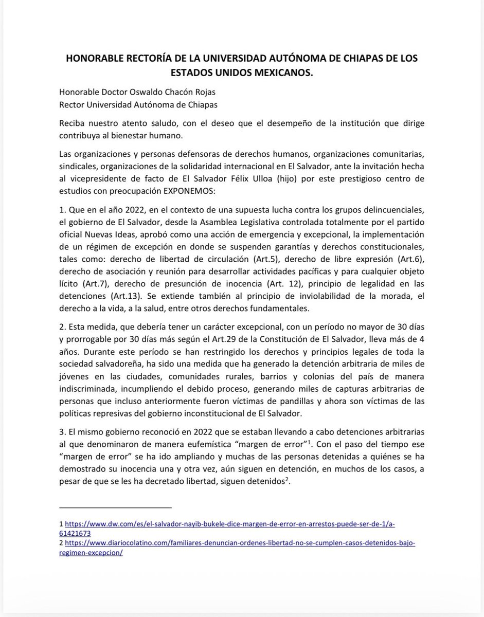 Movimiento de Víctimas del Régimen, El Salvador tweet media
