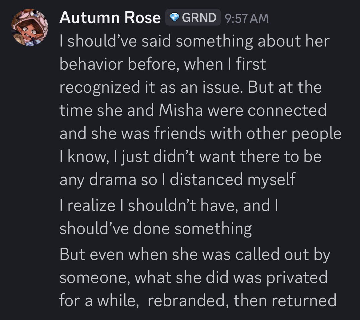 roseyplays_RBLX's tweet photo. Summing up my experience with Hyein/miyeoniing (March 2025)
- The way she interacts with minors in the community is inappropriate (18+ topics and language). She was publicly called out on it before but it didn’t go anywhere.
- Her use of slurs, primarily the r-slur and n-word https://t.co/RyZtJ1O0KV