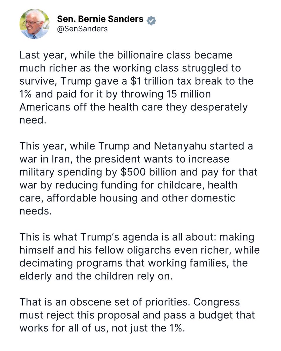 Sen. Bernie Sanders tweet media