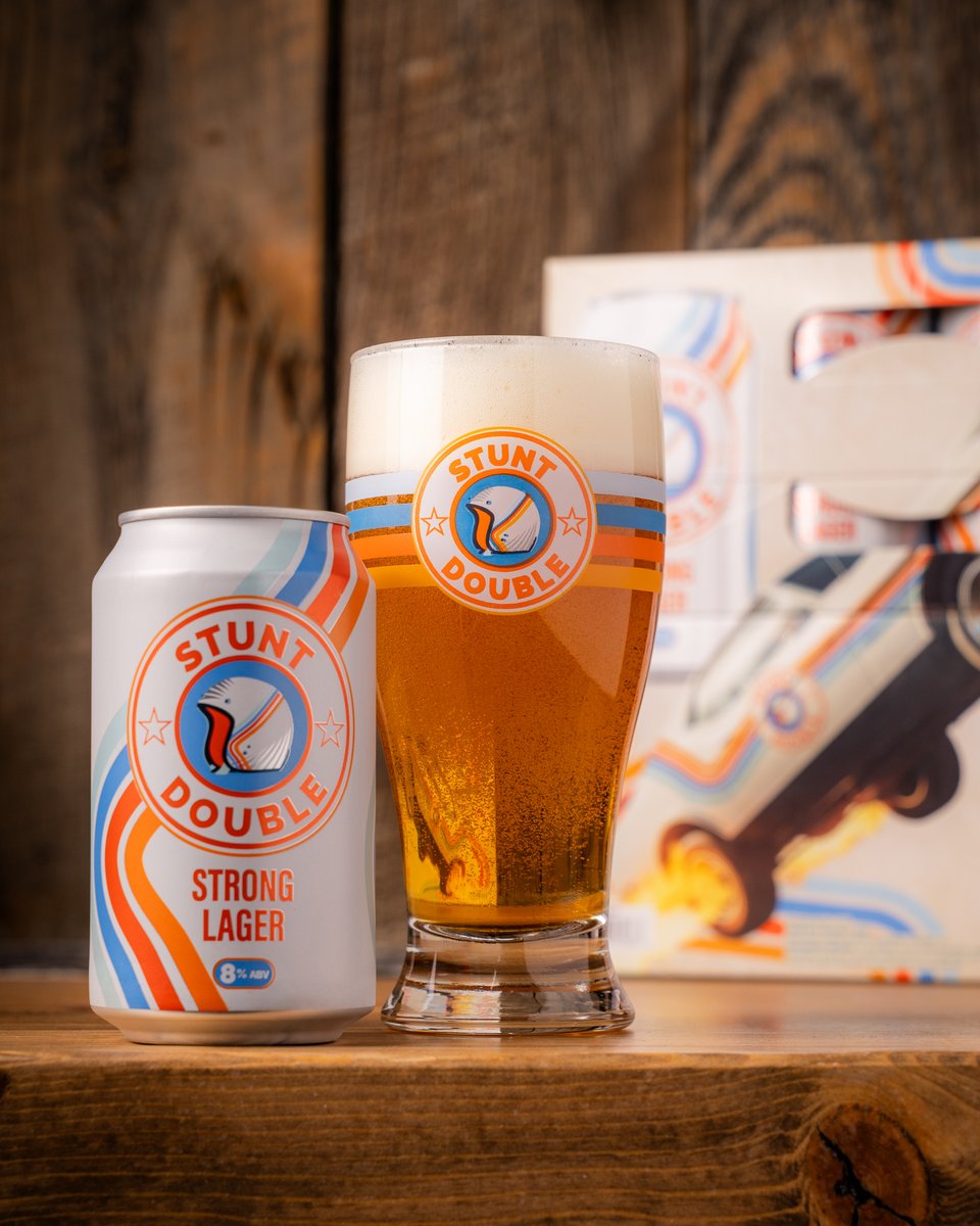 StuntDoubleBeer's tweet photo. Meet your new wingman.

#StuntDouble #StrongLager https://t.co/8WsOZ55Ff6