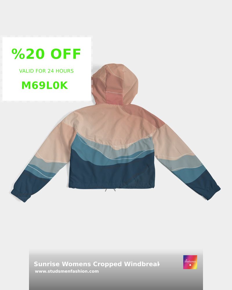 Embrace the colors of a new day with our "Sunrise" Women's Cropped Windbreaker! 🌅 This lightweight, water-resistant piece is perfect for any adventure. Stylish meets functional—your new fave jacket awaits. 🌟 Shop now: studsmenfashion.com #SunriseStyle #WindbreakerFashion