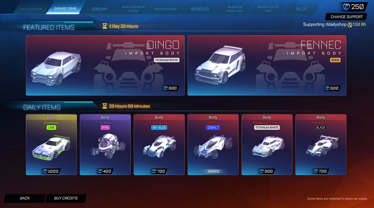 Rocket League Shop tweet media