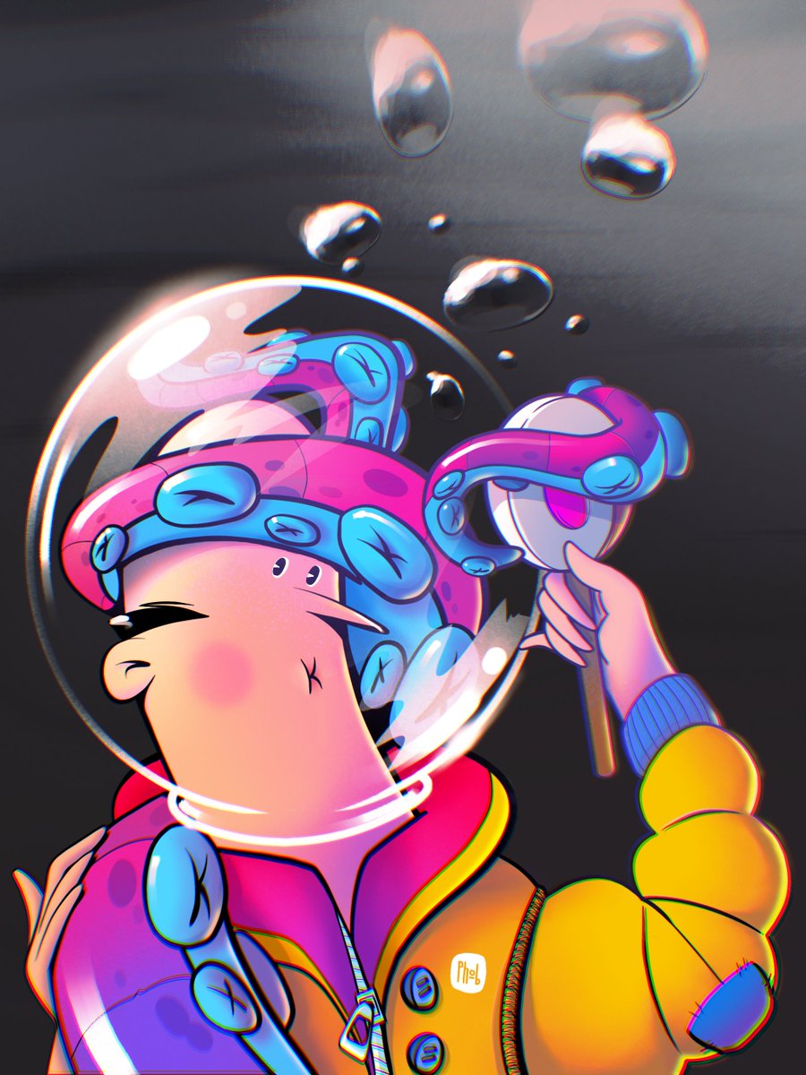phobik's tweet photo. He’s low on oxygen… but he loves octopuses #illustration #byphob #forfun @clipstudiopaint @Procreate https://t.co/L8OJgbmgdn