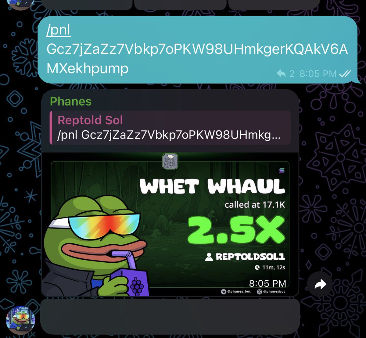 2.5x gain on my call $WHET WHAUL

Gcz7jZaZz7Vbkp7oPKW98UHmkgerKQAkV6AMXekhpump

#Solanamemecoin #Solana #Earlyalphacalls #Memecoin