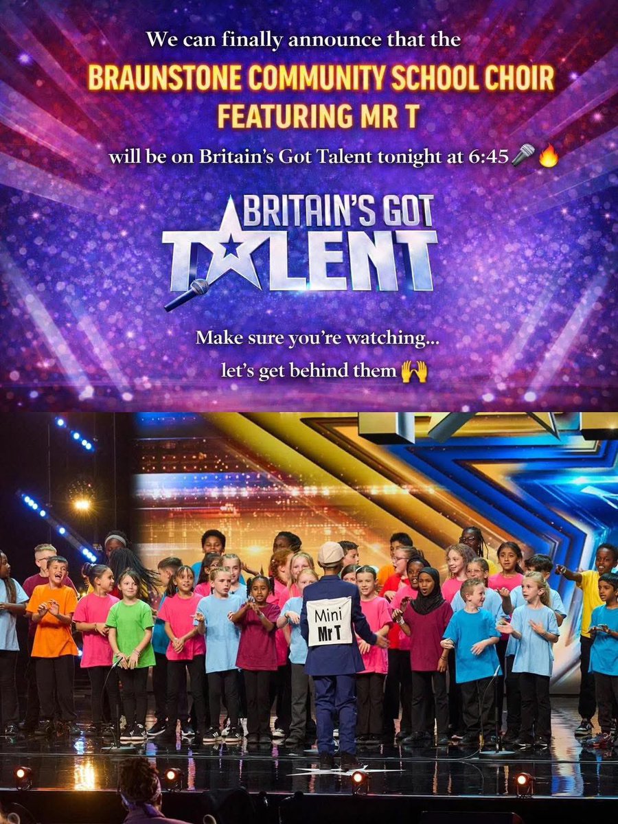 StMatthewsBL's tweet photo. Huge congratulations to Mr T &amp; Braunstone Community Primary on your Golden Buzzer on BGT! 🌟 Amazing achievement 👏
All of St Matthews remember you fondly from your time here - so great to see you shine! ✨

@HalilMrT4Real https://t.co/CcCzgDFfd5