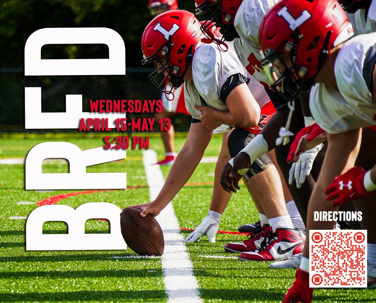 LvilleBigRedFB's tweet photo. Only a week away! College coaches, let's get ready to roll! See you here on campus every Wednesday evening at 5:30pm starting April 15th! Scan the QR Code for directions! Please connect with @CoachPoeWins and/or @CoachPat91 to lets us know when you're coming. We. Are. Loaded! https://t.co/NmGubZHwuX