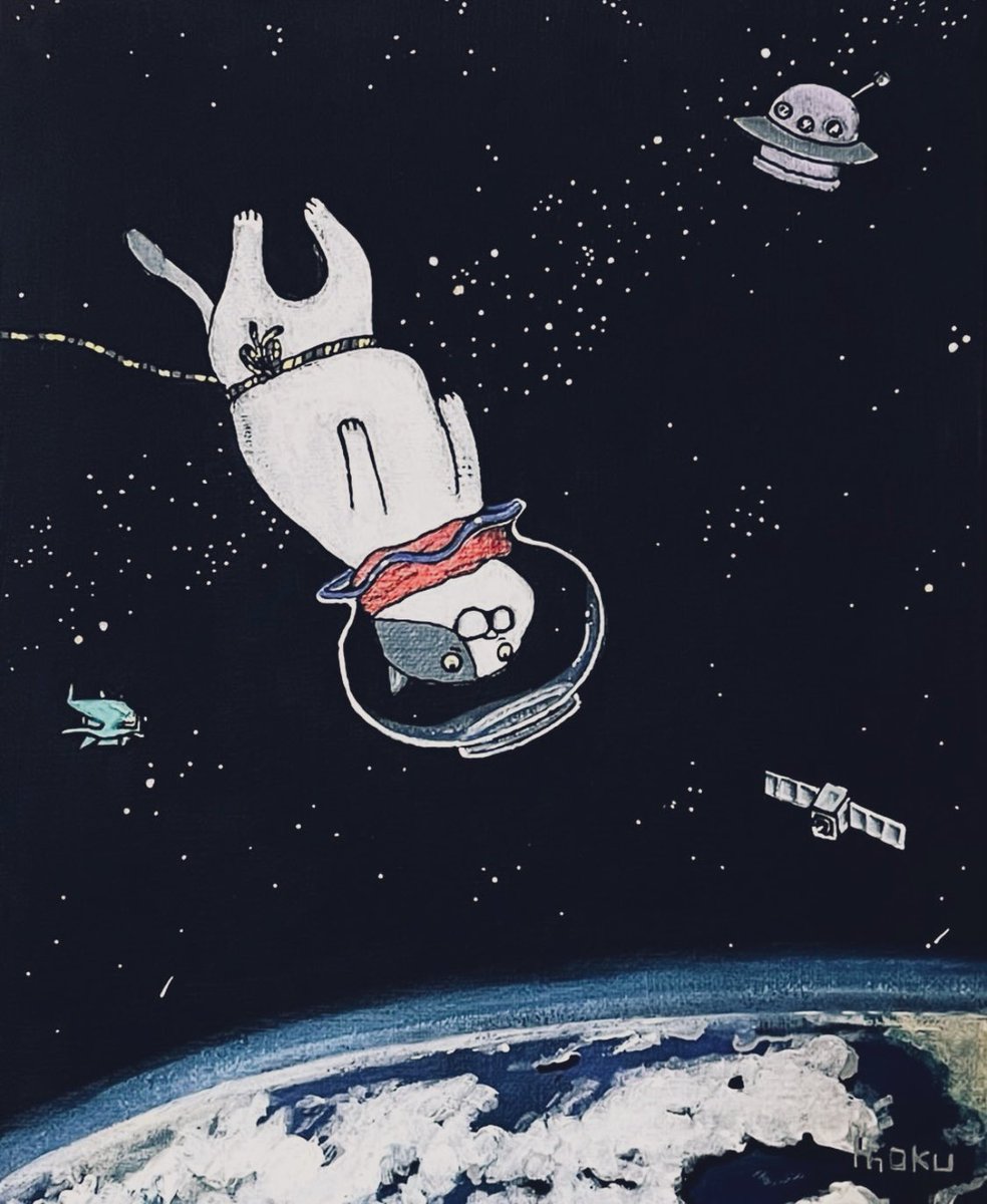 hashimotomoku's tweet photo. ネコ、軽い気持ちで宇宙へ行く（2025） https://t.co/ppw8McougR