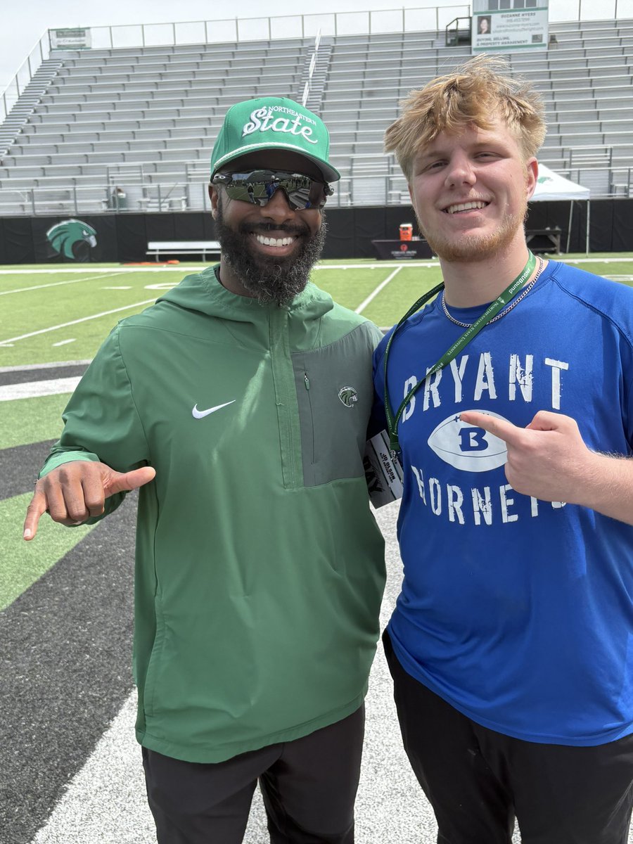 jd_olson73's tweet photo. Had an incredible experience today in the Quah! Looking forward to be back, met some new people and learned more about NSU. @chev06_ @Coach_MA_ @CoachChev6 @coachreynolds58 @chris_white03 @BryantHornet212 @adam_pender @Coach_SandersQ @CoachJones08 https://t.co/CKcBGoreEc