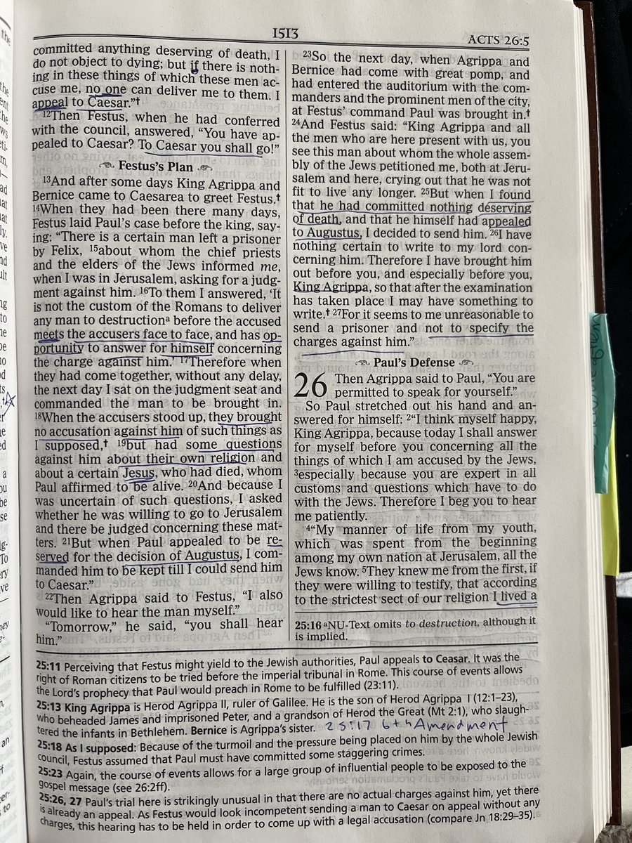 LAPanagoulia's tweet image. 🚨6TH Amendment Paul’s Defense:
Note Saint Paul is a #Pharisee  He is self-represented —Paul was a lawyer and trained Rabbi and made a 6th Amendment confrontation clause type argument