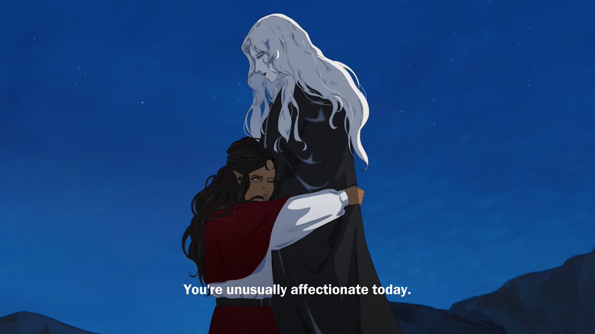 Erina can sense when Alucard’s had a rough day, and despite acting like she doesn’t, Erina still loves the her father enough to give him a hug when needed… but it doesn’t stop her face from scrunching up. 

Art by: <a href="/MysteryRatedR/">Mystery - 🦋 ‼️</a>