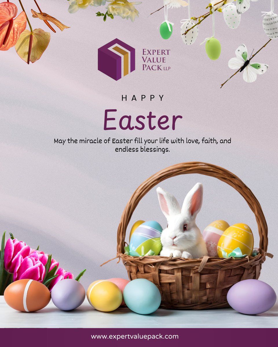 evp_llp's tweet photo. This Easter, we celebrate new beginnings, innovation, and the spirit of growth.

Wishing you a season filled with positivity and success.
Happy Easter

#HappyEaster #Easter2026 #NewBeginnings #EVP #ExpertValuePack https://t.co/R65mxgKVCg