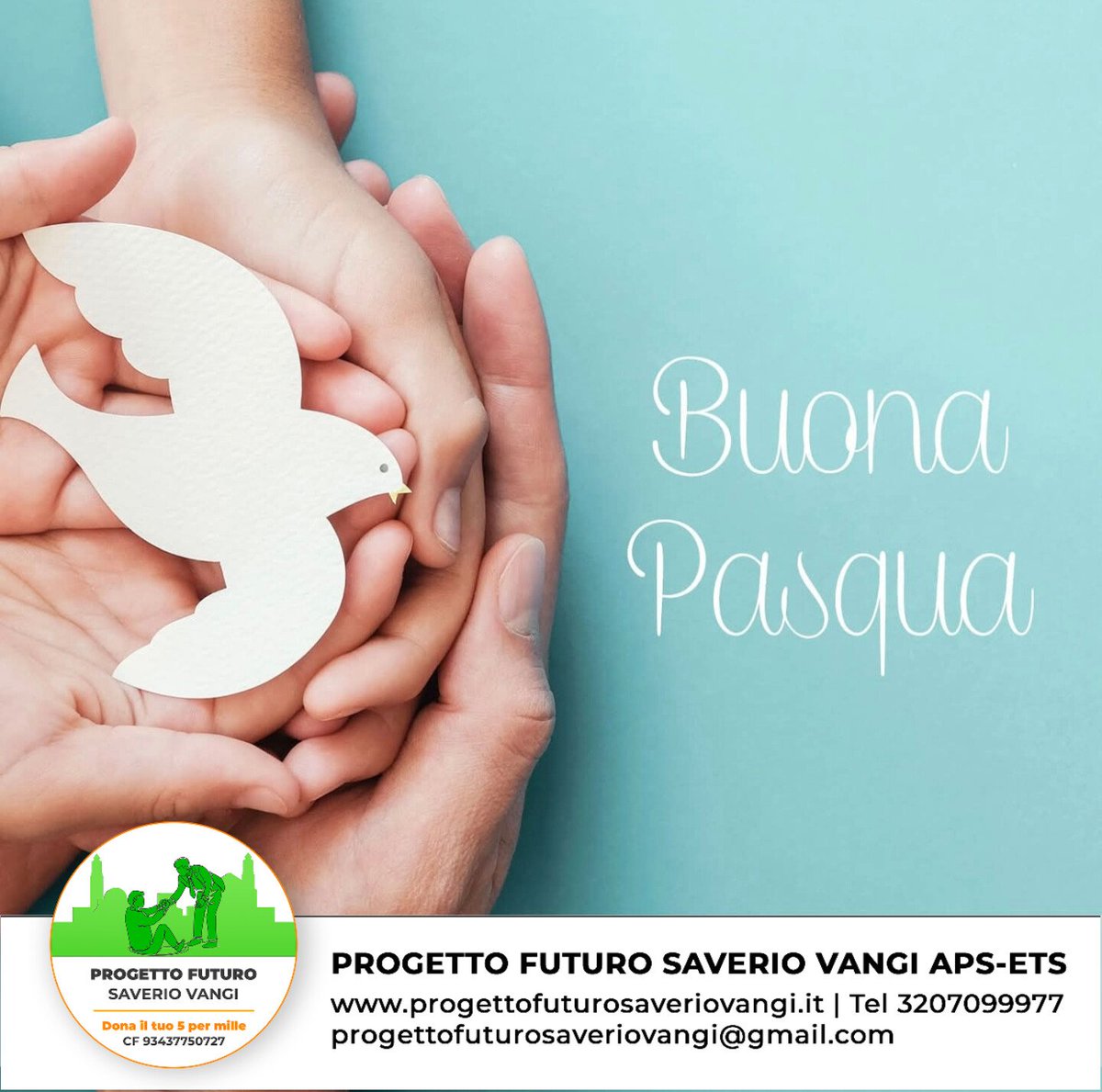 ProgettoFut's tweet photo. SERENA PASQUA DA... Progetto Futuro Saverio Vangi APS - ETS
Via Santa Maria della Stella, 91 70010 – Adelfia BA
Dona il tuo 5 per mille CF 93437750727
Infotel: https://t.co/286IU3w6AJ
IBAN: IT36 J030 6941 3121 0000 0003 416
https://t.co/zVrIAE2eVI https://t.co/KThh2SvfpL