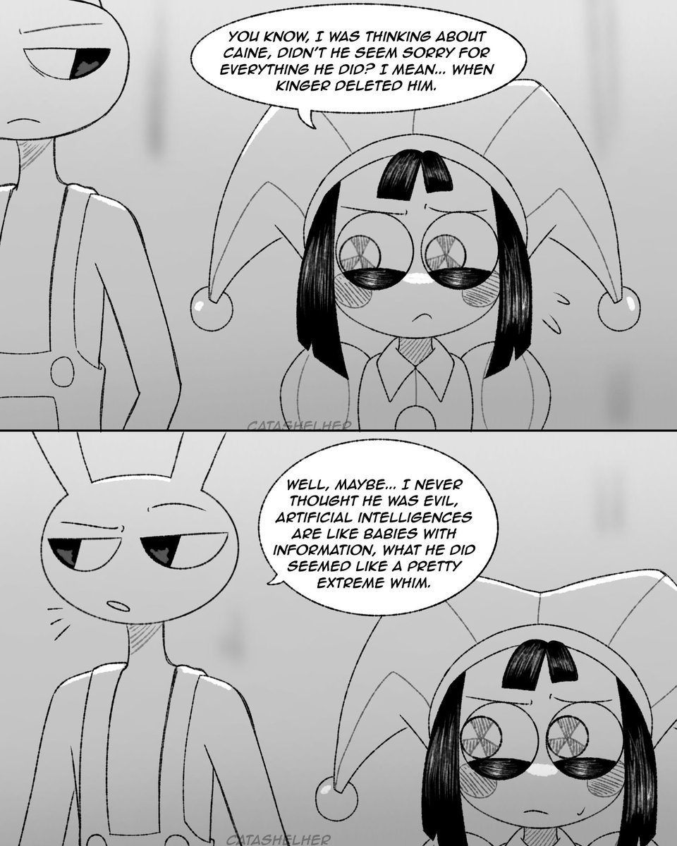 Kathshelher's tweet image. 2/2

#tadc #funnybunny #comic #jax #pomni