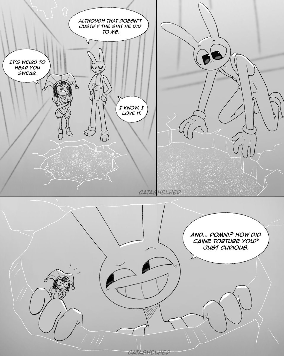 Kathshelher's tweet image. 2/2

#tadc #funnybunny #comic #jax #pomni