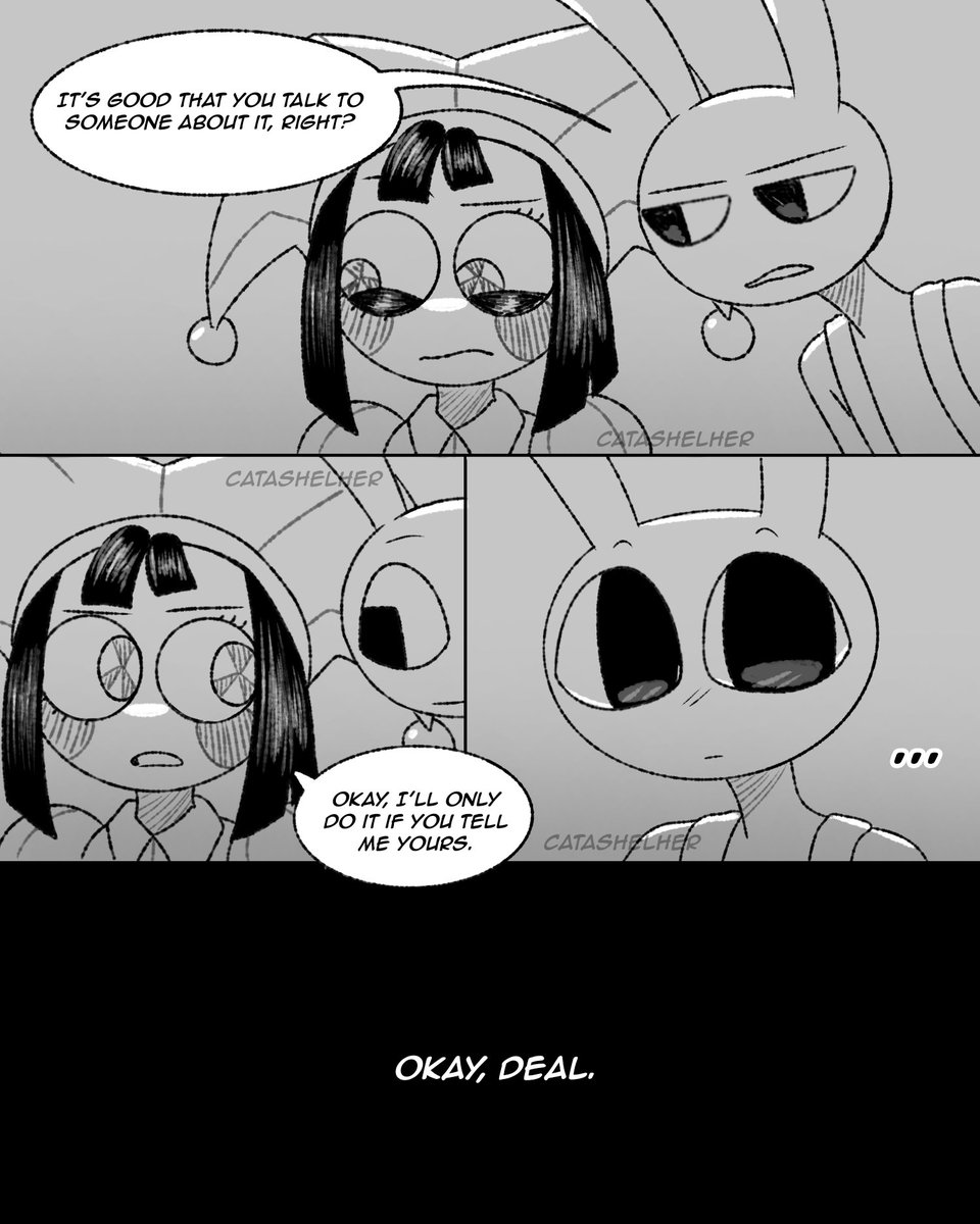 Kathshelher's tweet image. 2/2

#tadc #funnybunny #comic #jax #pomni