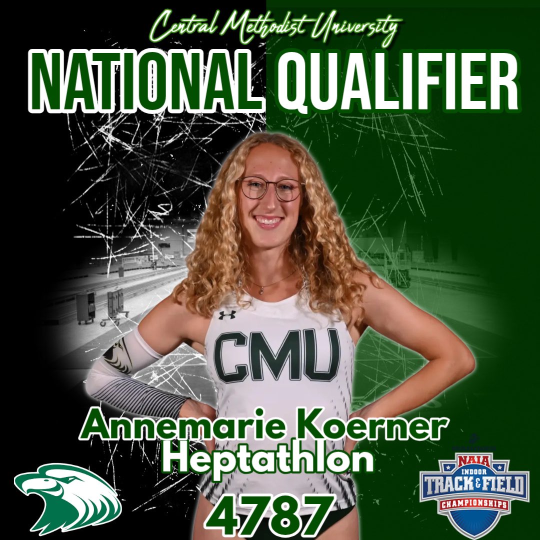 CoachKenny__'s tweet photo. π¨π¨π¨ National Qualifier π¨π¨π¨
Congrats to Annemarie Koerner who scored a new personal best score of 4787 points in the Heptathlon. She has booked her ticket to the Outdoor Nationals Championship.
#EarnYourWings #MoneySeason #MultiU https://t.co/13NL0pYLUb