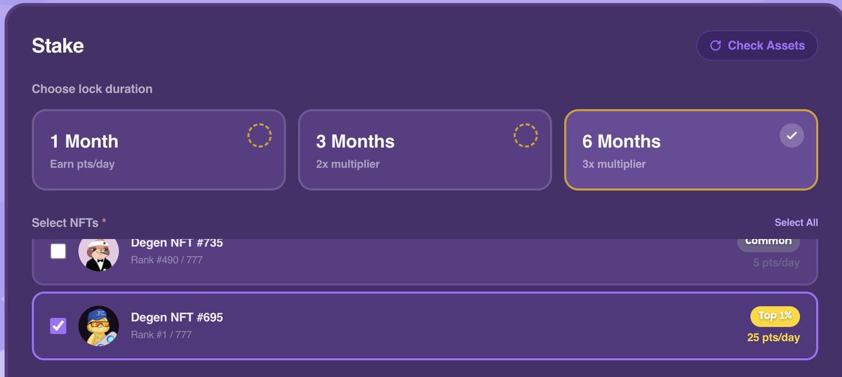 kupr1k's tweet image. Staking my DEGEN NFTs + $DEGEN for 6 months (longest points multiplier) 

2 years ago @degentokenbase and @jacek0x made a life changing $DEGEN airdrop for @farcaster_xyz and @base users! 

I think the platform they are making right now might cook, as they work in non-stop mode!