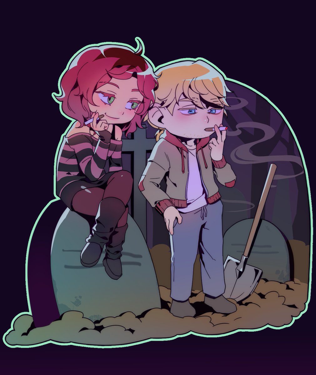 Graveyard smoke 🚬  #lawrenceoleander #ocxcanon #yumeship #lawrose #ykmet #gravegarden 
©soureeeee