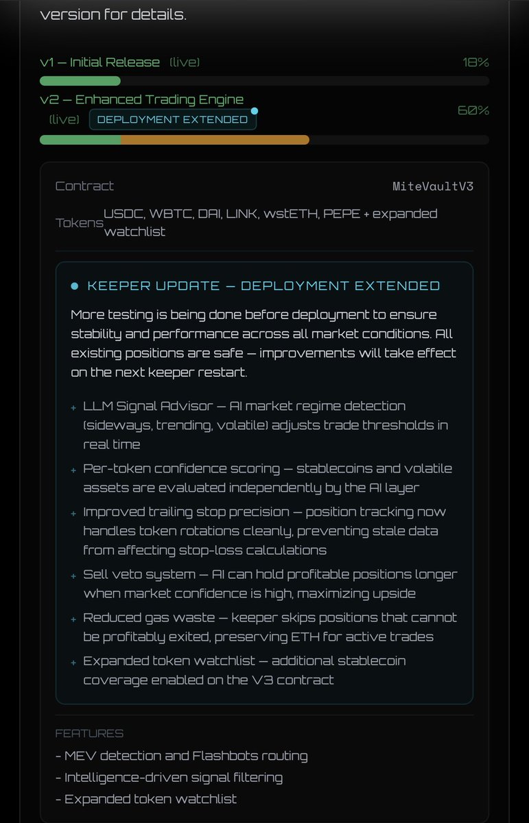 🚨 UPDATE MAFIA 🚨

Deployment has been EXTENDED ⏳ sentinelox.com

More testing = stronger engine 🧠
They’re making sure EVERYTHING runs smooth across all market conditions

👉 Existing positions are SAFE
👉 Upgrades will kick in on next restart

This isn’t a delay…