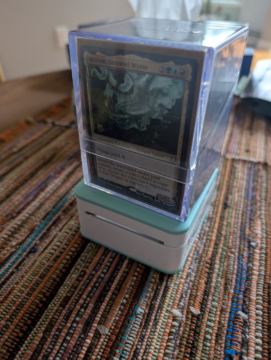 nestapendragon's tweet image. After seeing all those momir basic videos, I got myself a tiny thermal printer and some sticker paper and it just arrived!! I have zero regrets. This is the first thing I printed. This is so much fun!!!  #magicthegathering