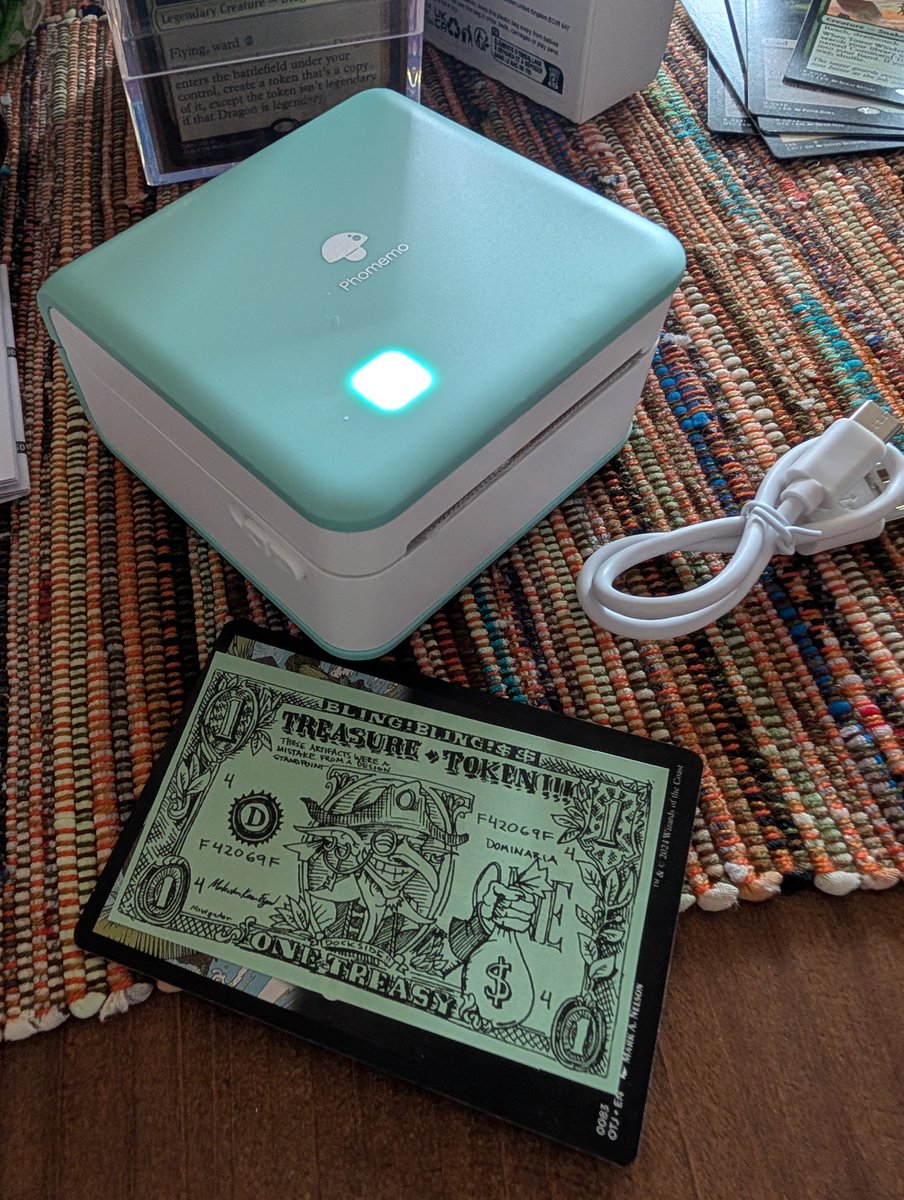 nestapendragon's tweet image. After seeing all those momir basic videos, I got myself a tiny thermal printer and some sticker paper and it just arrived!! I have zero regrets. This is the first thing I printed. This is so much fun!!!  #magicthegathering