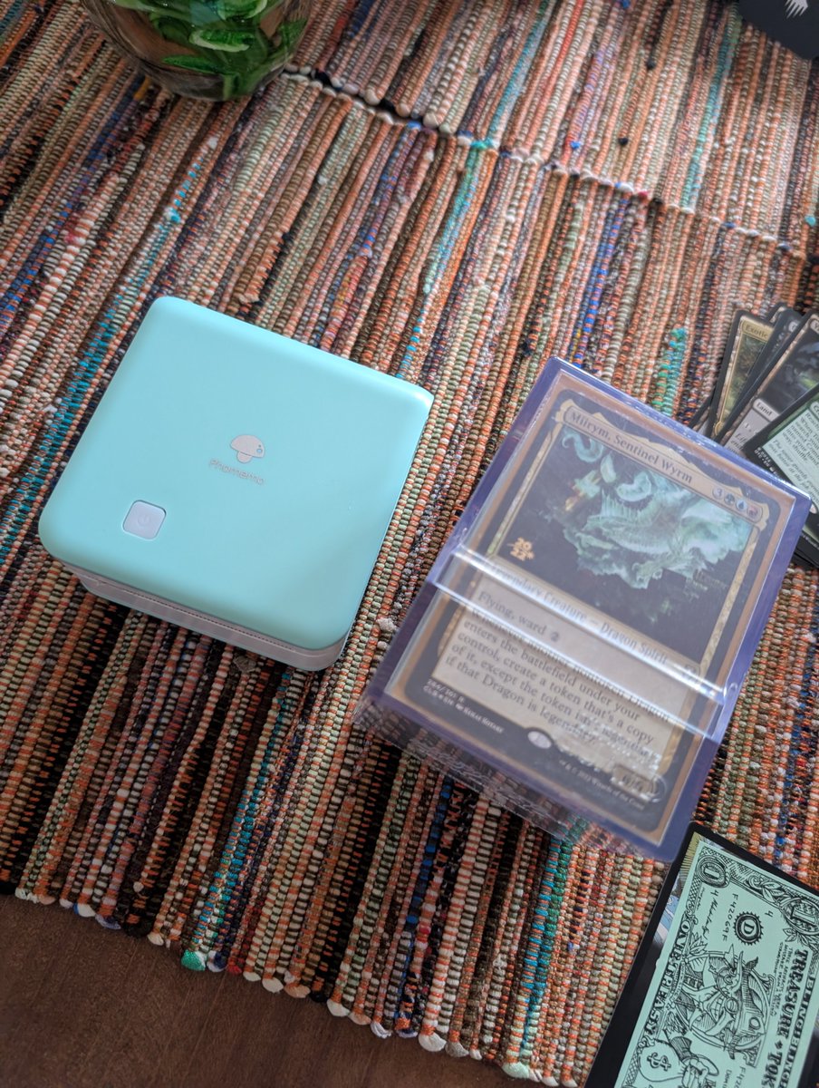 nestapendragon's tweet image. After seeing all those momir basic videos, I got myself a tiny thermal printer and some sticker paper and it just arrived!! I have zero regrets. This is the first thing I printed. This is so much fun!!!  #magicthegathering
