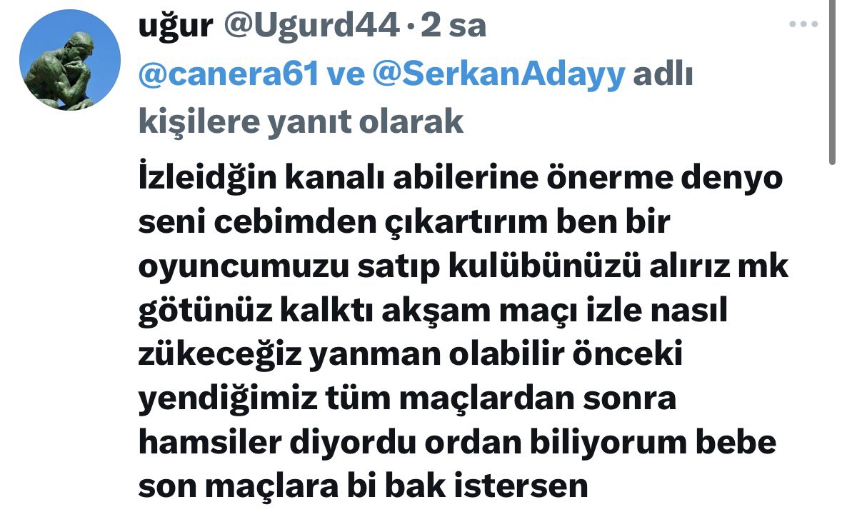 canera61's tweet photo. @Ugurd44 @SerkanAdayy Uğur bunu maçtan sonra neden sildin? Acıdı mı yanık kremi önerebilirim https://t.co/HSutx6QTw6