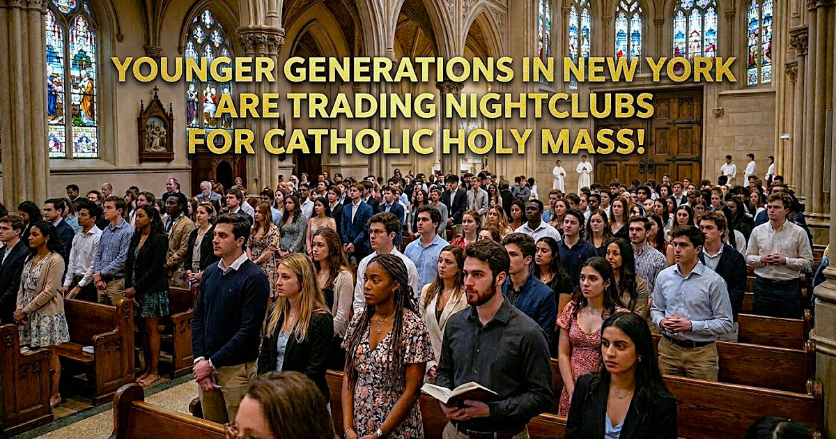 catholicnews1's tweet image. Wow Younger Generations in New York City are Saying the Hottest Nightclub is a #CatholicChurch at Holy Mass!
catholicnewsworld.com/2026/04/wow-yo…