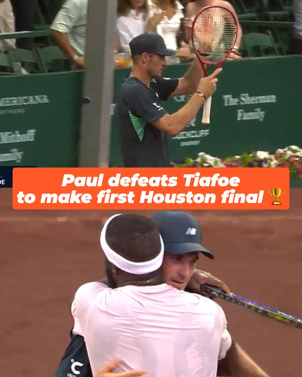 TennisChannel's tweet image. Impressive stuff from Tommy Paul 💪 

He defeats Frances Tiafoe  7-5, 4-6, 7-6 in the semifinal.

#usclay
