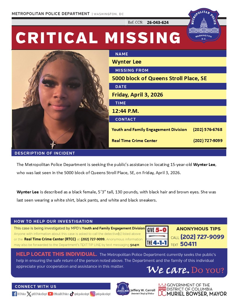 DC Police Department tweet media