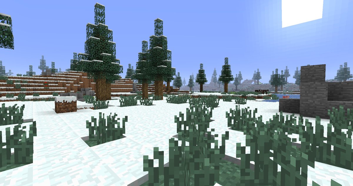 MinetaleMod's tweet photo. new WIP fir forest biome https://t.co/q70MWYmqqF