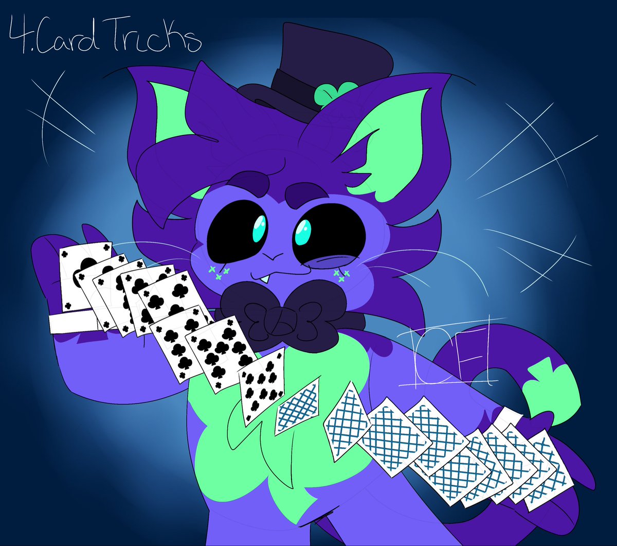 Day Four: Card Tricks

This actually came out MUCH better than I thought it would, thank god 

The sillyyyy and this is kind of a background-? Y e a h

#SmilingCritters #LukeMeowluck #Apurril