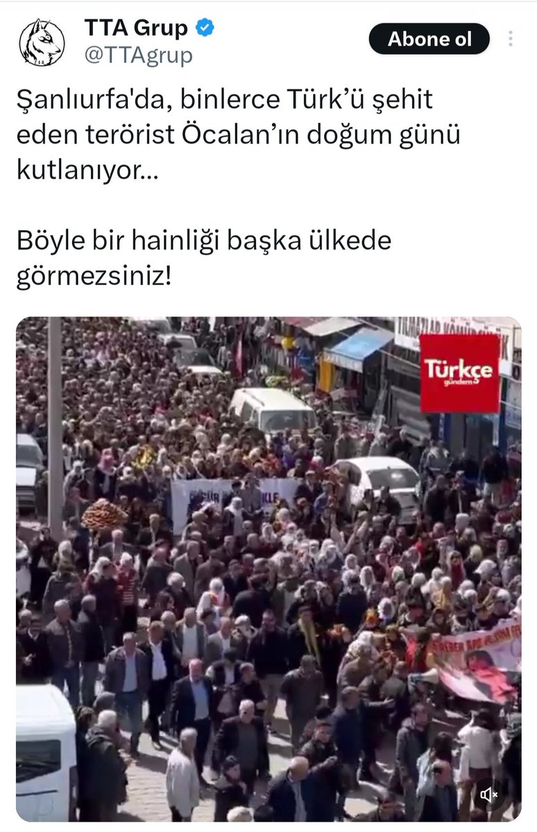 Köyünü,ağacını,geleceğini korumaya çalışan Esra Işık tutuklanırken,
Bölücü bebek katili teröristbaşı destekçileri kutlamalar yapıyor.

Aqp-bohçalı severlerin  övündüğü yeni Türkiye.
Yapımda ve yayında emeği geçenlere lanet olsun 

(#TSvGS Okan icardi Galatasaray
#GSvTS osimhen)