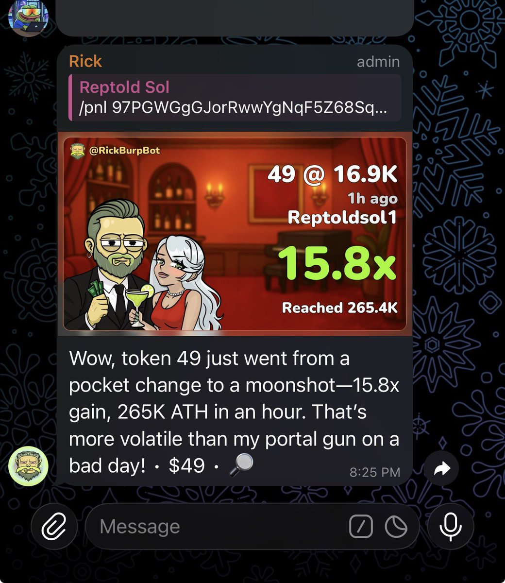 15.8x gain on my call $49
Call on private tg group🖨️🖨️🖨️

97PGWGgGJorRwwYgNqF5Z68SqwoyiuT2UjumzSjDpump

#Solanamemecoin #Solana #Earlyalphacalls #Memecoin