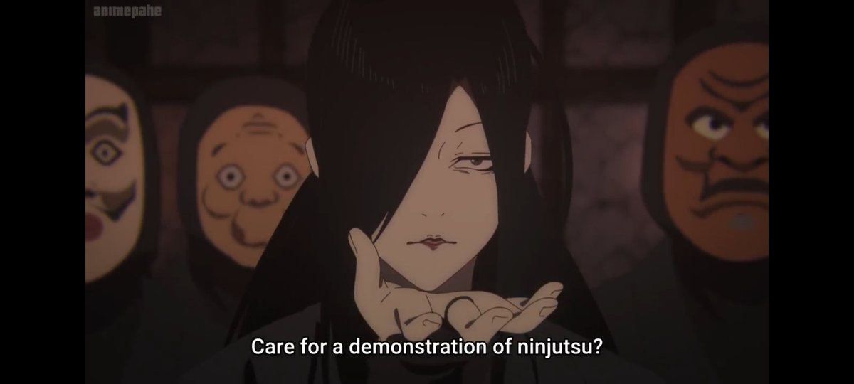 Plato_Pain's tweet photo. This female iwagakure shinobi be moving mad 🔥. She even has the ninpo ascetic blaze just like Gabimaru. 
Seems like my goat has a rival 💣 https://t.co/qasyHKXxSs