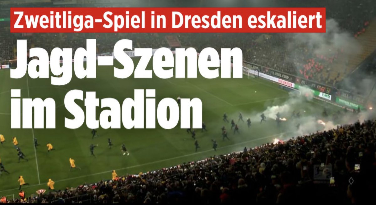 GoscheUff's tweet photo. ❗️EILMELDUNG ❗️#Dresden – Hässliche Szenen beim Flutlicht-Kracher in der 2. Liga zwischen #Hertha BSC und Dynamo Dresden. Nach knapp 20 Minuten kommt es auf dem Rasen zu Jagd-Szenen zwischen den beiden Fan-Lagern.#Fußball #Randale
🔗 https://t.co/t8WKxSLl0T https://t.co/P5W470w5NH