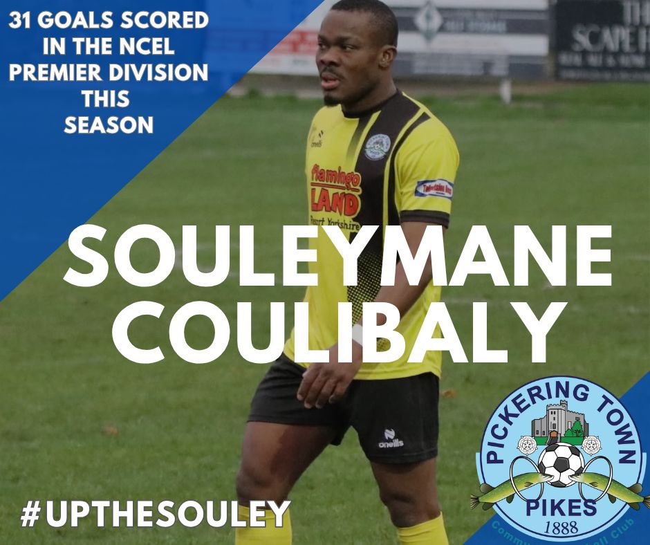 ⭐️ There’s Only One Super Souley! ⭐️

An outstanding achievement this season with 33 goals. (31 / league and 2 / cup) This is a remarkable milestone that places Souley among the top three goal scorers in the NCEL Premier League. Joint 1st place with Nathan Cartman of
