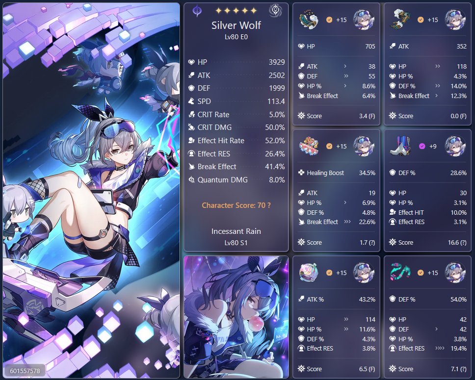 (NOT so)Daily SilverWolf LV999 tweet media