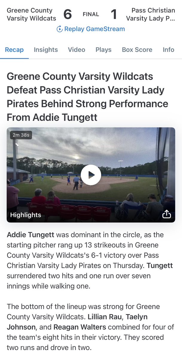 Addie Tungett/2027/RHP/1B/2B tweet media