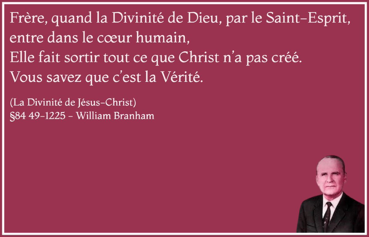 RECUEIL DES CITATIONS DU PROPHÈTE W.M.BRANHAM tweet media
