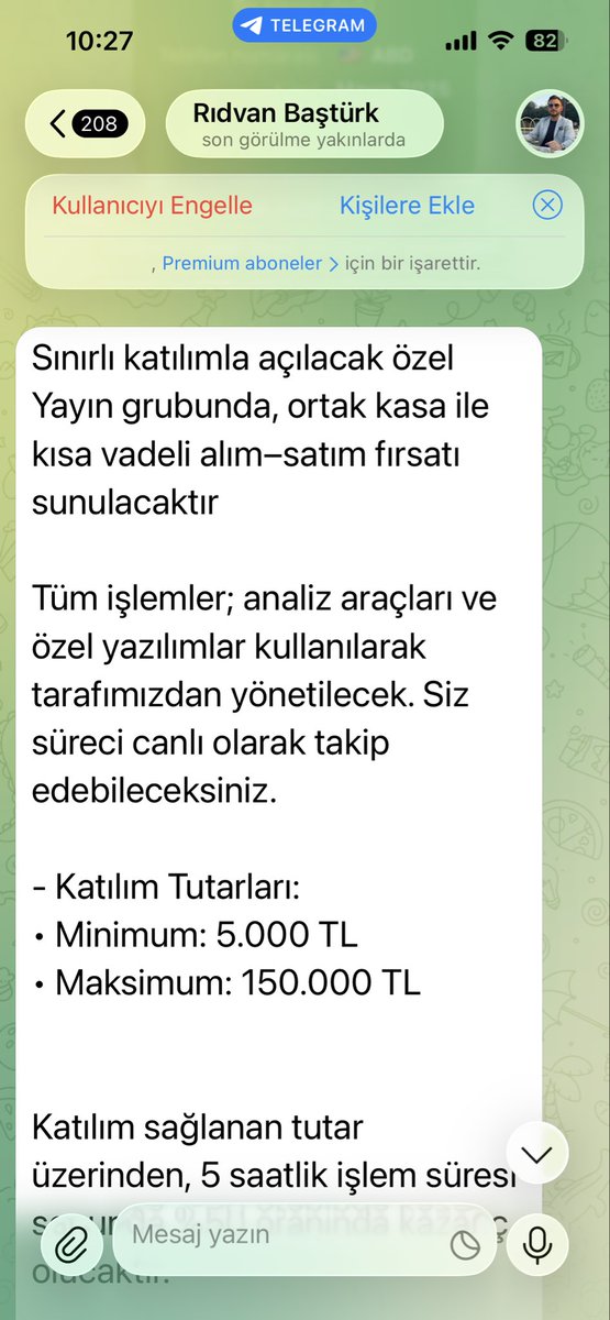 SncAhmetsnc's tweet photo. @ridvanbasturk Hocam telagram da adınızı kullanarak sahte hesap açmışlar https://t.co/oQWQfN2huf