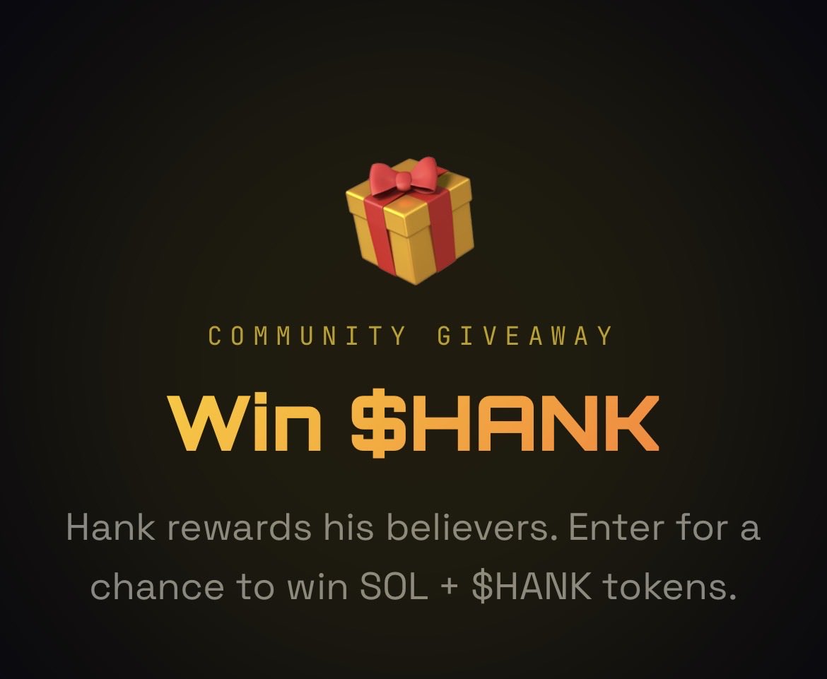 Hank Token tweet media