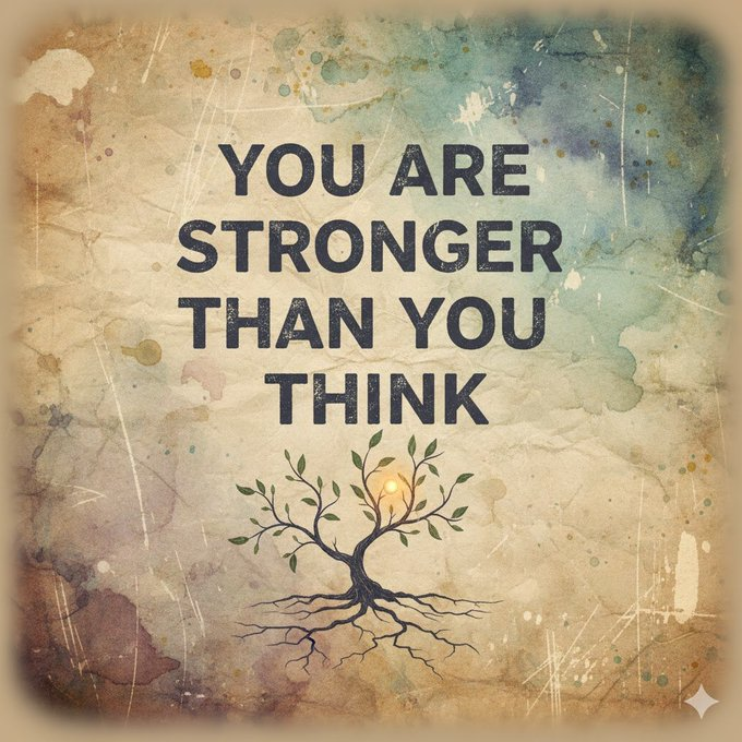 kindnessavenue's tweet photo. Life has a habit of testing us just when we feel we have nothing left to give. But resilience isn't about never falling; it's about the quiet strength that gets you back up every single time. You've survived 100% of your worst days. #YouAreCapable #InnerStrength #KeepGoing https://t.co/77ZqcItWjV