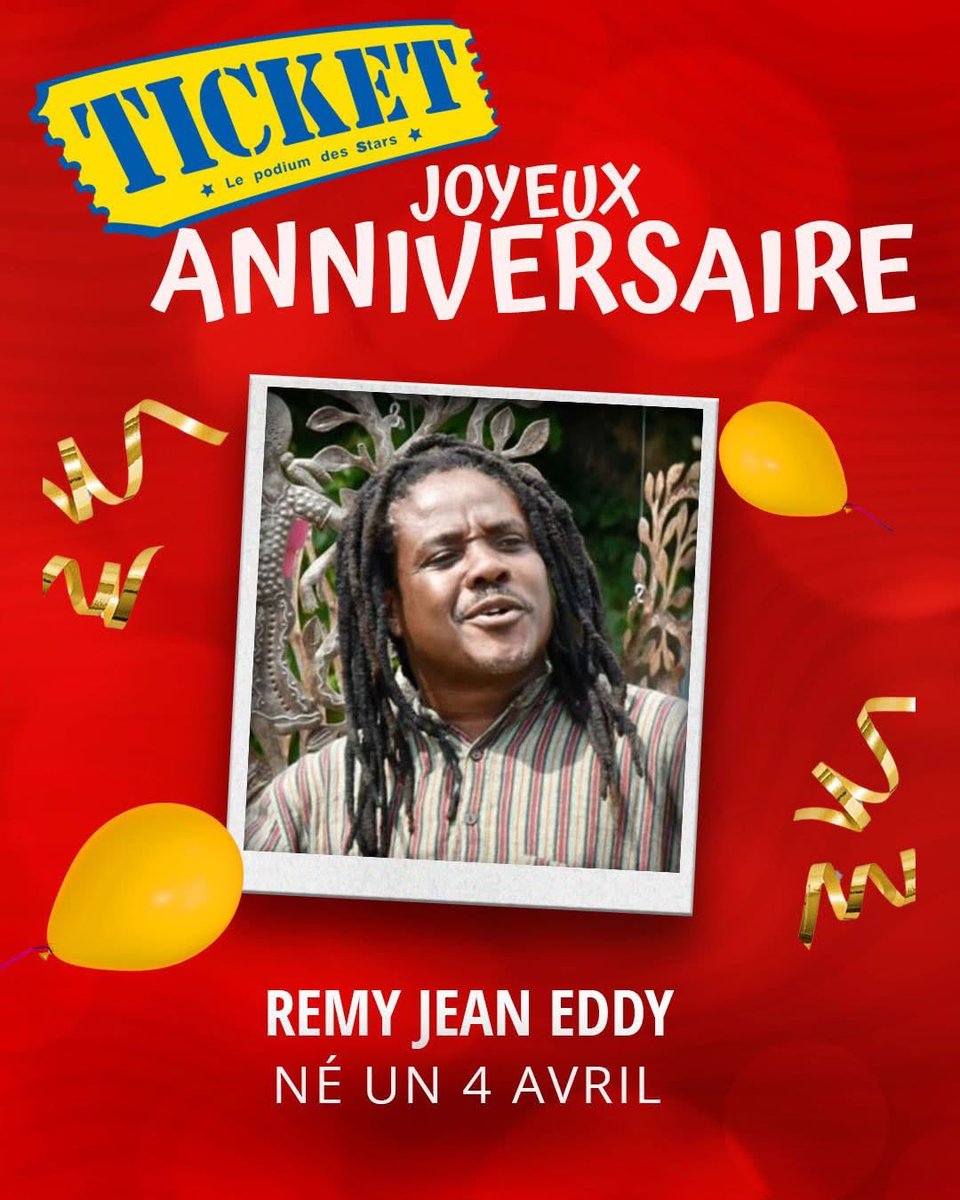 TICKETmaghaiti's tweet photo. Bonne fête Rémy Jean Eddy ! https://t.co/t4J9btc2gj