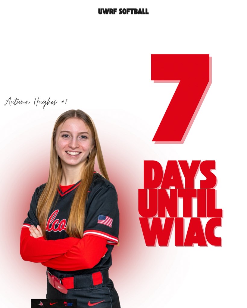 UWRFSOFTBALL's tweet photo. OFFICIALLY ONE WEEK UNTIL CONFERENCE OPENER!

#uwrfsoftball #wiac #oneweekout https://t.co/K3usTS05K2