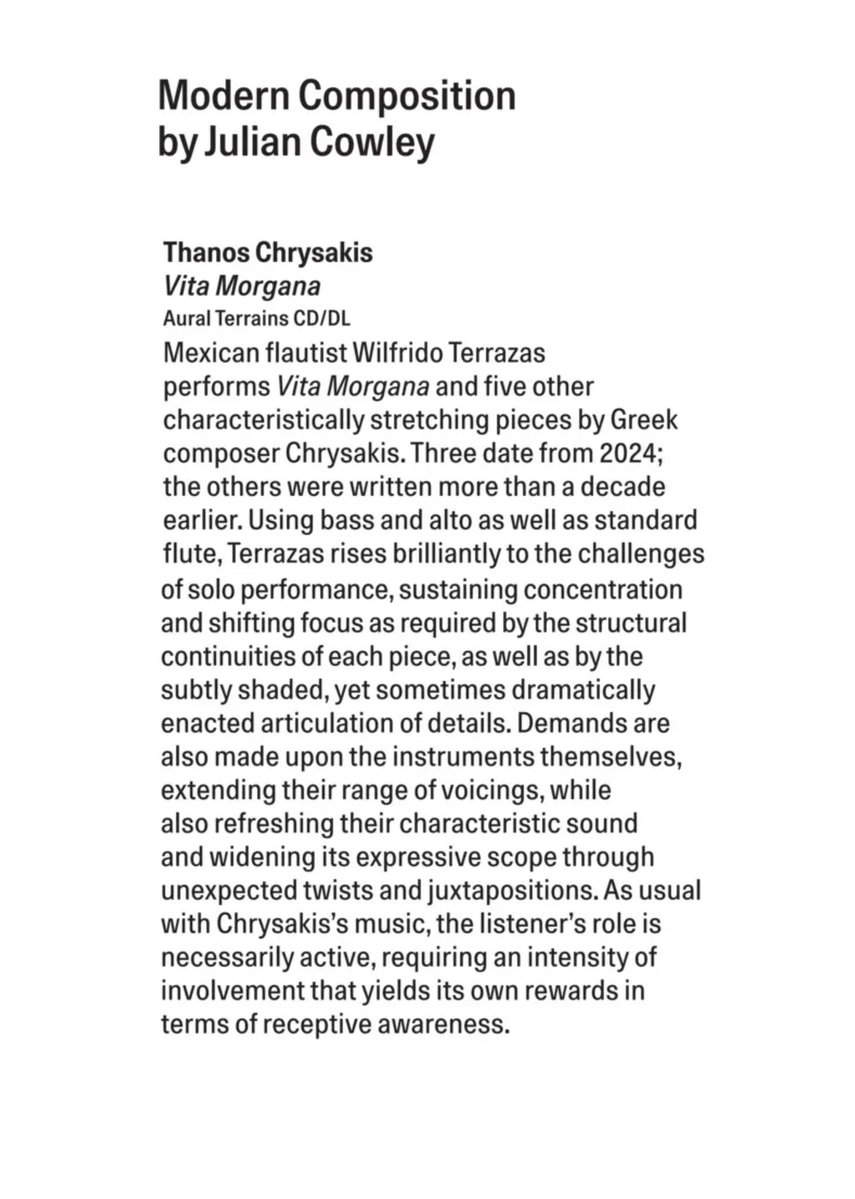 torrehomerica's tweet image. Great #review of Vita Morgana on #TheWire! May 2026 issue #FreeMusic #NewRelease #Bandcamp