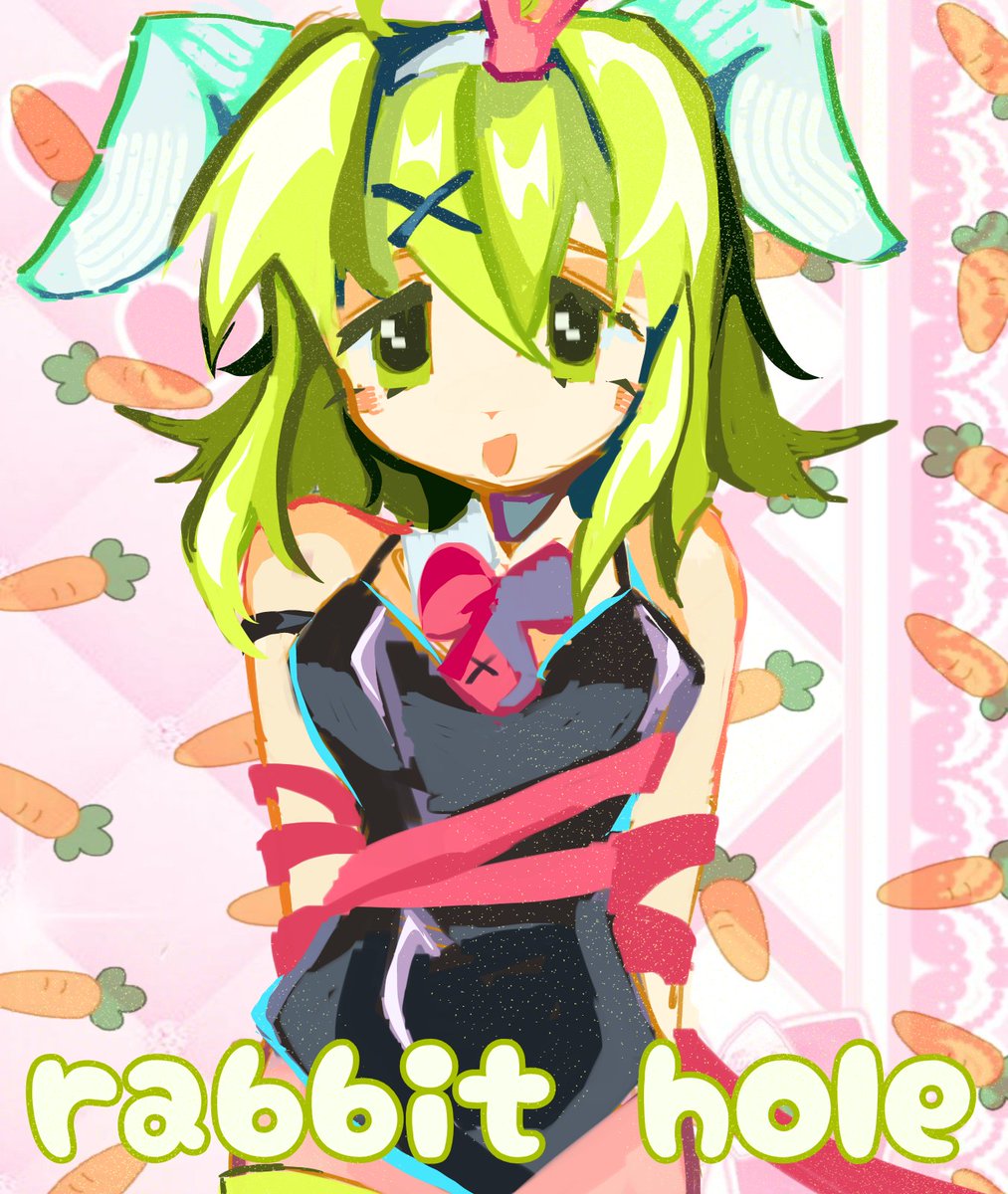 yrtmoth's tweet photo. shes rabbit cuz she eats carrots #gumi #vocaloid https://t.co/OKgTvqCdtD