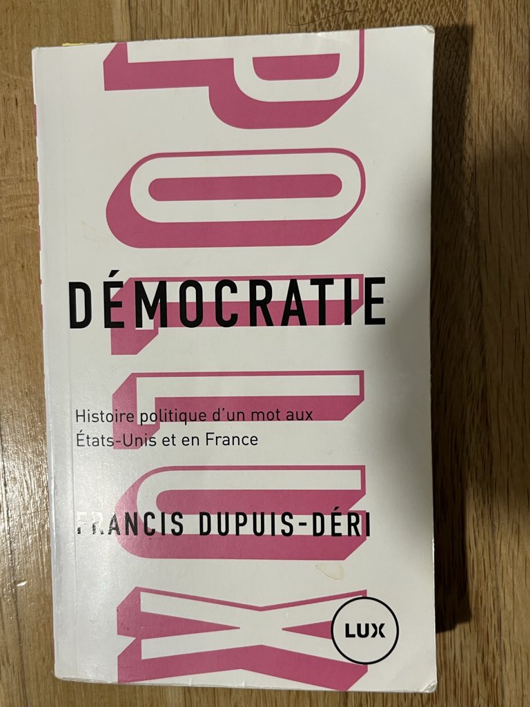 lbontan's tweet photo. En écho, une lecture : Démocratie : histoire politique d’un mot / Francis Dupuis-Deri… 📚 https://t.co/fr6gbQEHR7