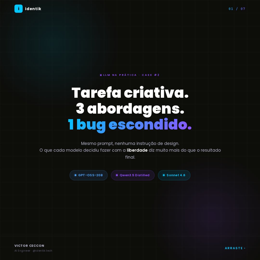 ceccxn's tweet photo. 1/7Dei o mesmo prompt pra 3 LLMs e pedi um jogo da velha em HTML.

O que cada um fez com a liberdade diz mais do que qualquer benchmark.

Segue a thread🧵 https://t.co/6fy2H9zblT
